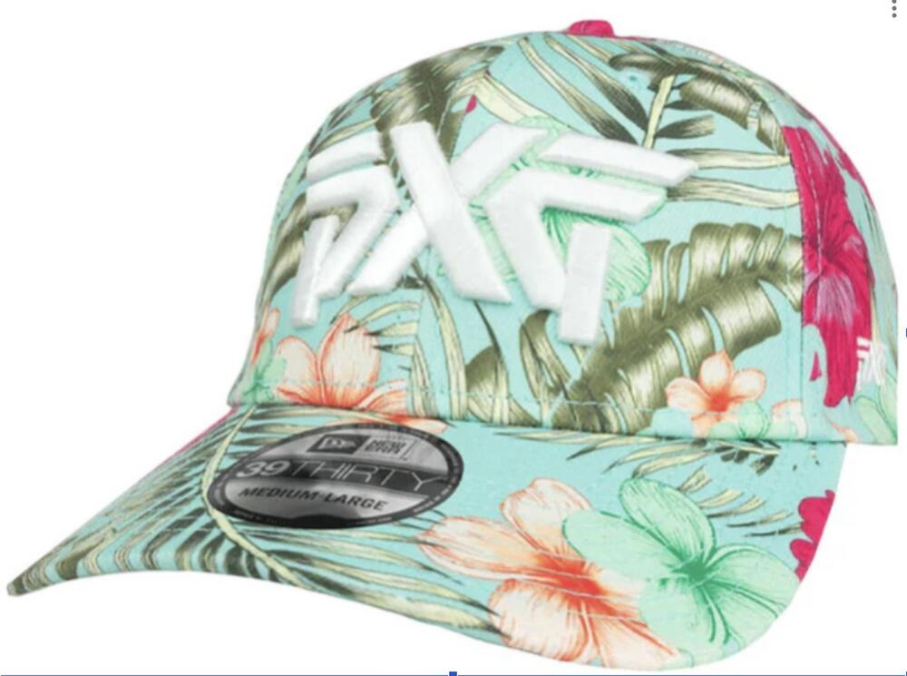 NEW PXG unisex aloha 39thirty stretch fit cap in white